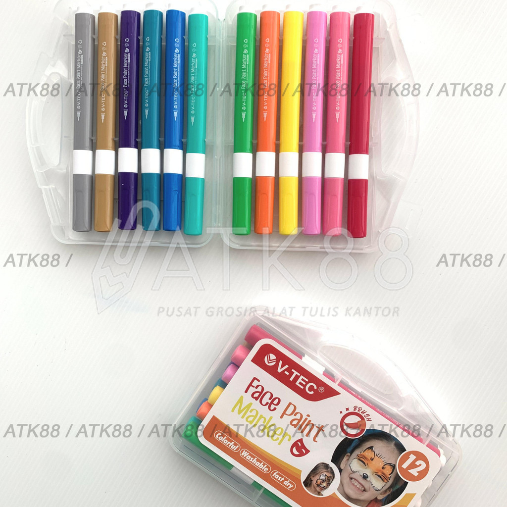 

V-TEC Face Paint Marker FPM0367B | Body Face Paint | Cat Wajah