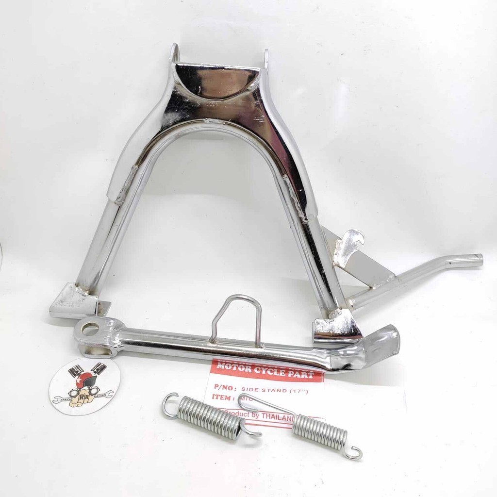 Standar dua/standar tengah chrome + standar samping ring 17 chrome Mio smile Mio sporty Mio GT Mio k