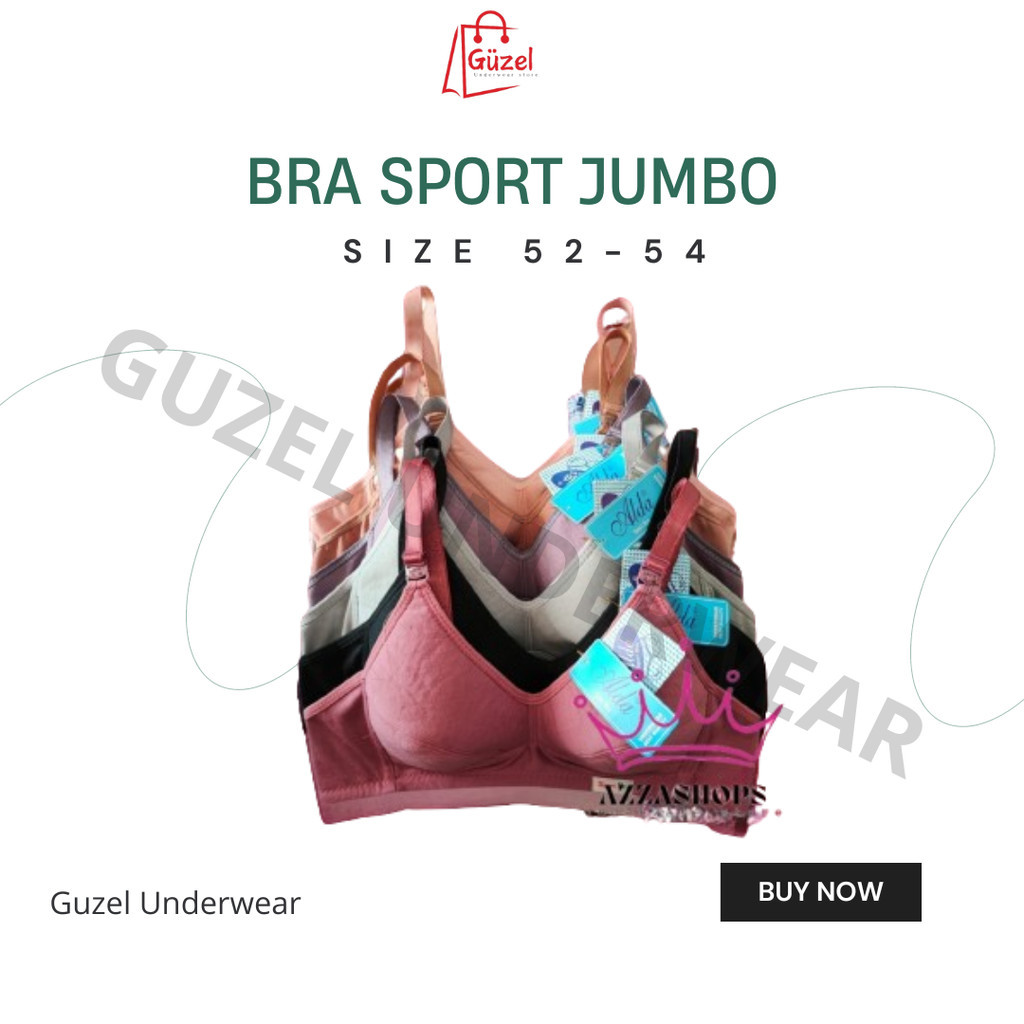 Bra Super jumbo size 52 , 54 / bra sport / Cup Besar / kait 3 / bra jumbo / bh jumbo