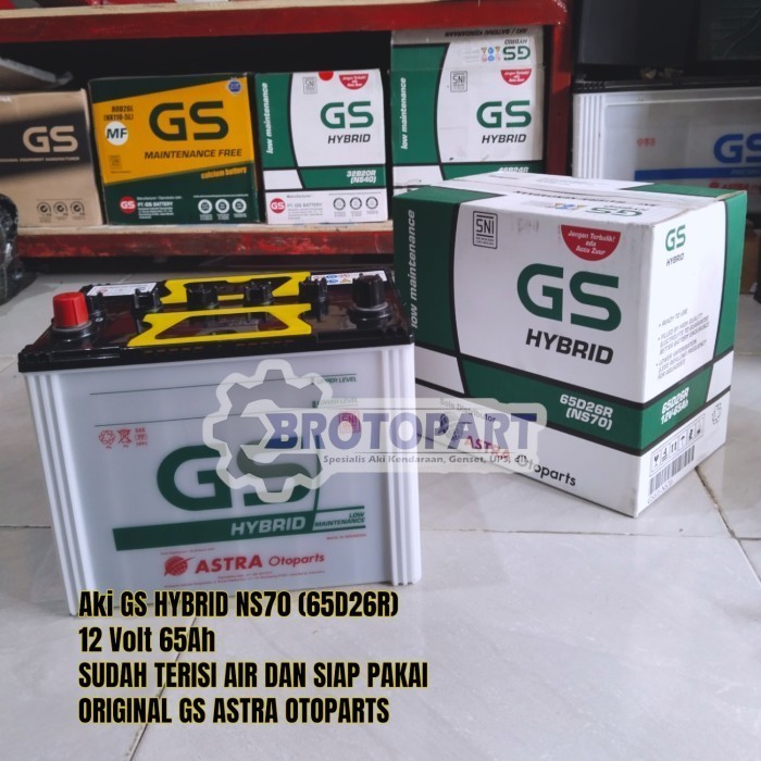 Aki Mobil Hino Bus FB, Ranger GS ASTRA NS70 HYBRID 12v 65Ah