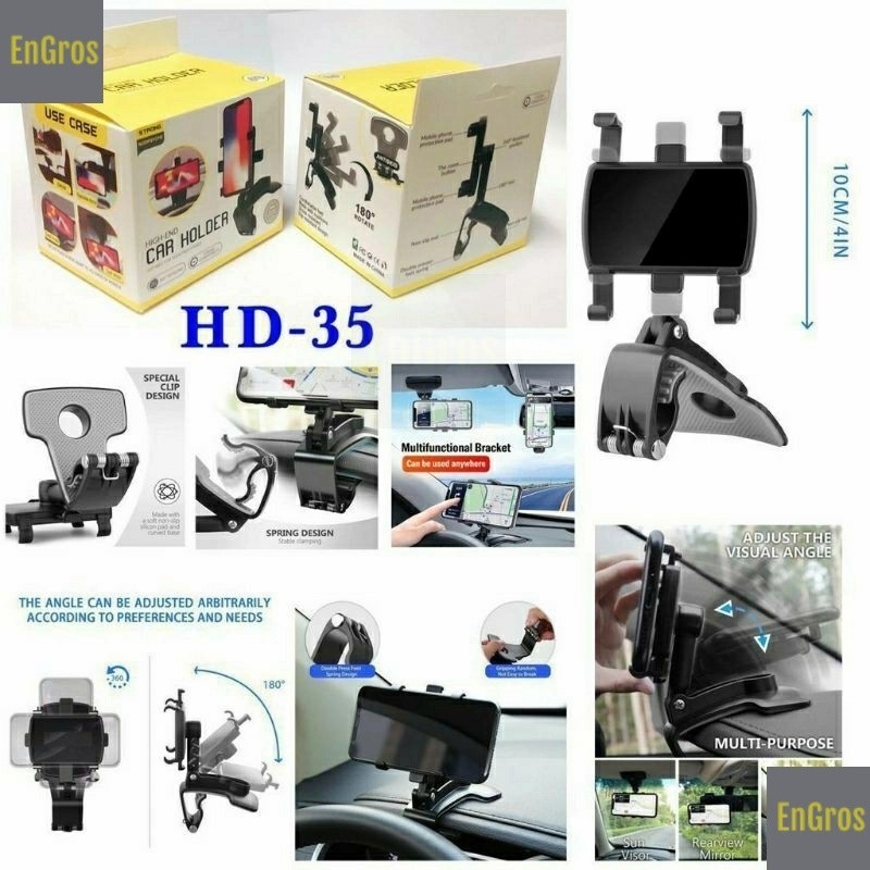 HD35 HOLDER MOBIL DASHBOARD Holder HP Mobil Jepit Dashboard Spion Car Phone Holder Car Holder HD 35