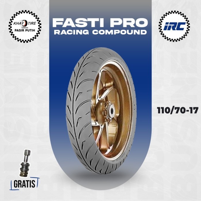 Ban Tubles Motor Racing Compound IRC FASTI PRO 110/70 Ring 17