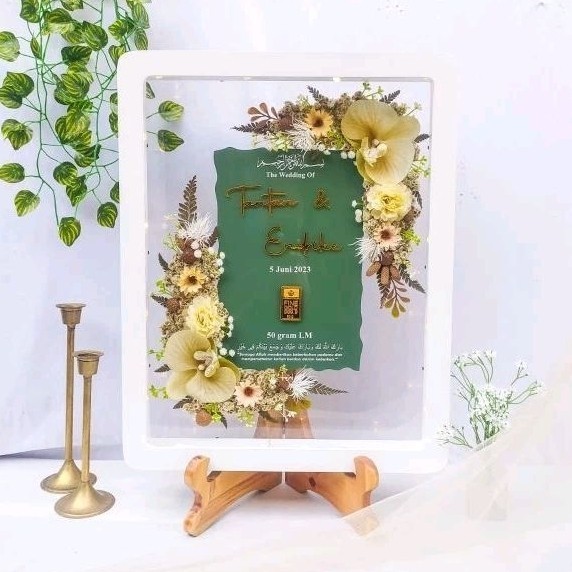 Mahar Pernikahan bunga anggrek, frame transparan