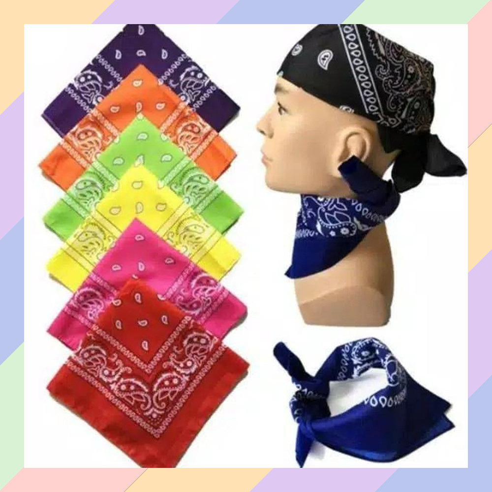 AP27 Kain SLAYER BATIK Bandana Masker Motor Penutup Debu Syal Batik Sapu Tangan Topi Motif 26C4