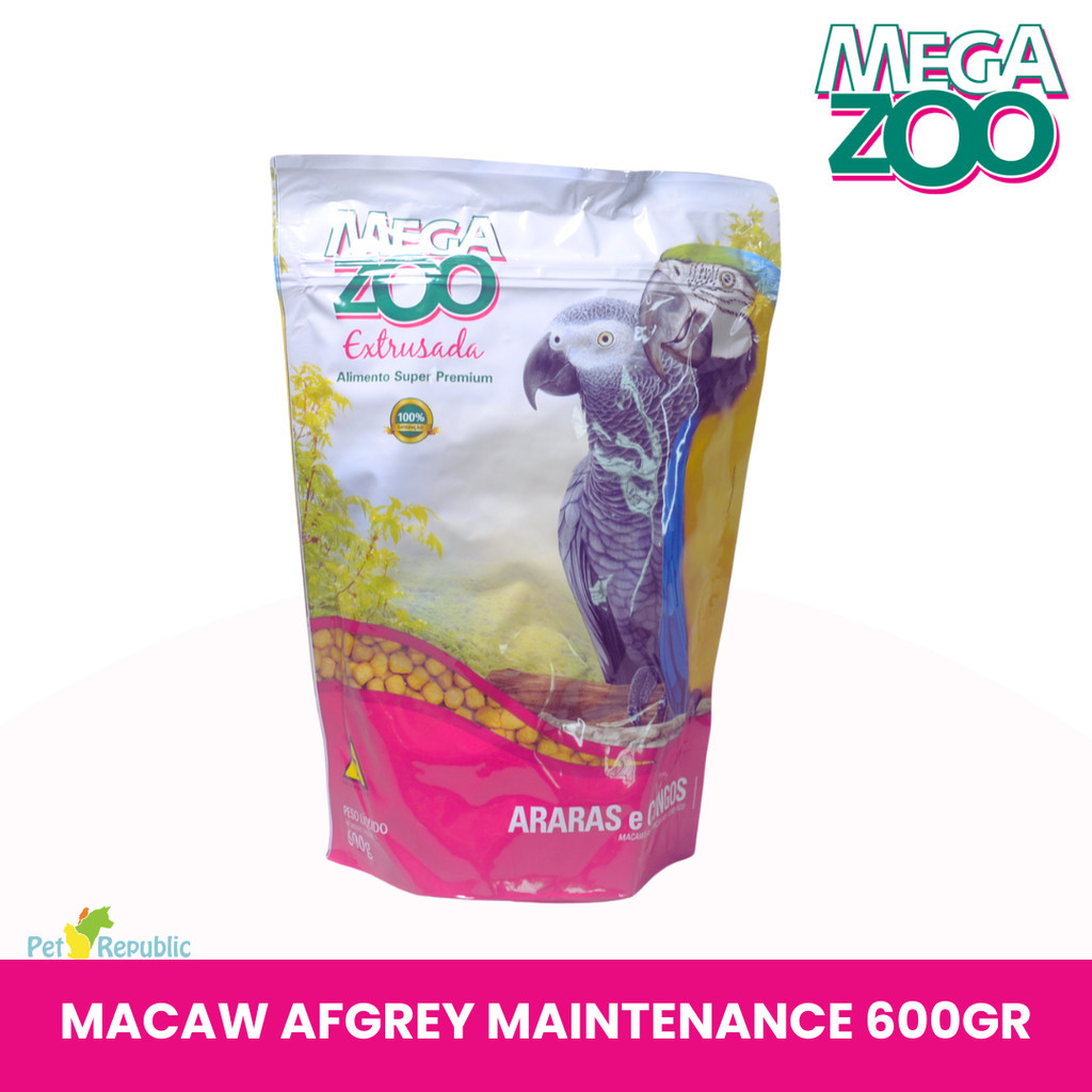 MEGAZOO Makanan Burung Macaws African Grey Food Maintenance 600g