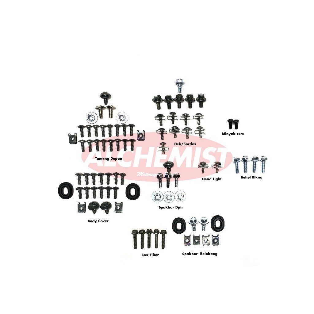 COD Baut Fino Karburator Full Set / Baud Yamaha Fino Karbu Full Body / Baut Yamaha Fino Karburator F