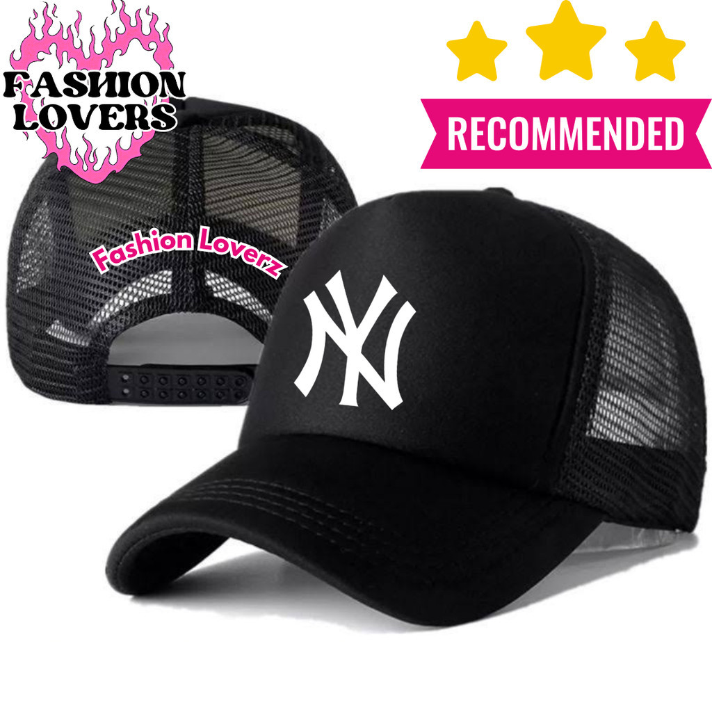 Fashion Loverz Topi Trucker NY - Topi Distro NY Logo - Topi NY Premium - Topi Pria Dewasa - Topi Pri