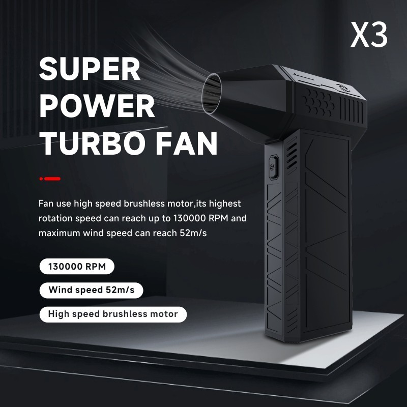 Turbo jet Fan, Jet Mini Dry Blower Mini Turbo Violent Fan Portable Handheld Powerful Fan Mini Turbo 