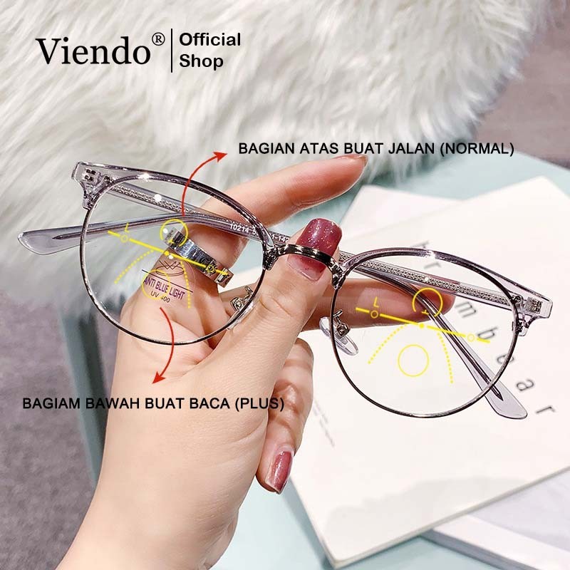 Viendo Kacamata Progresif Baca Jalan Plus Pria Wanita Anti Blueray Photocromic Kaca Mata Optik