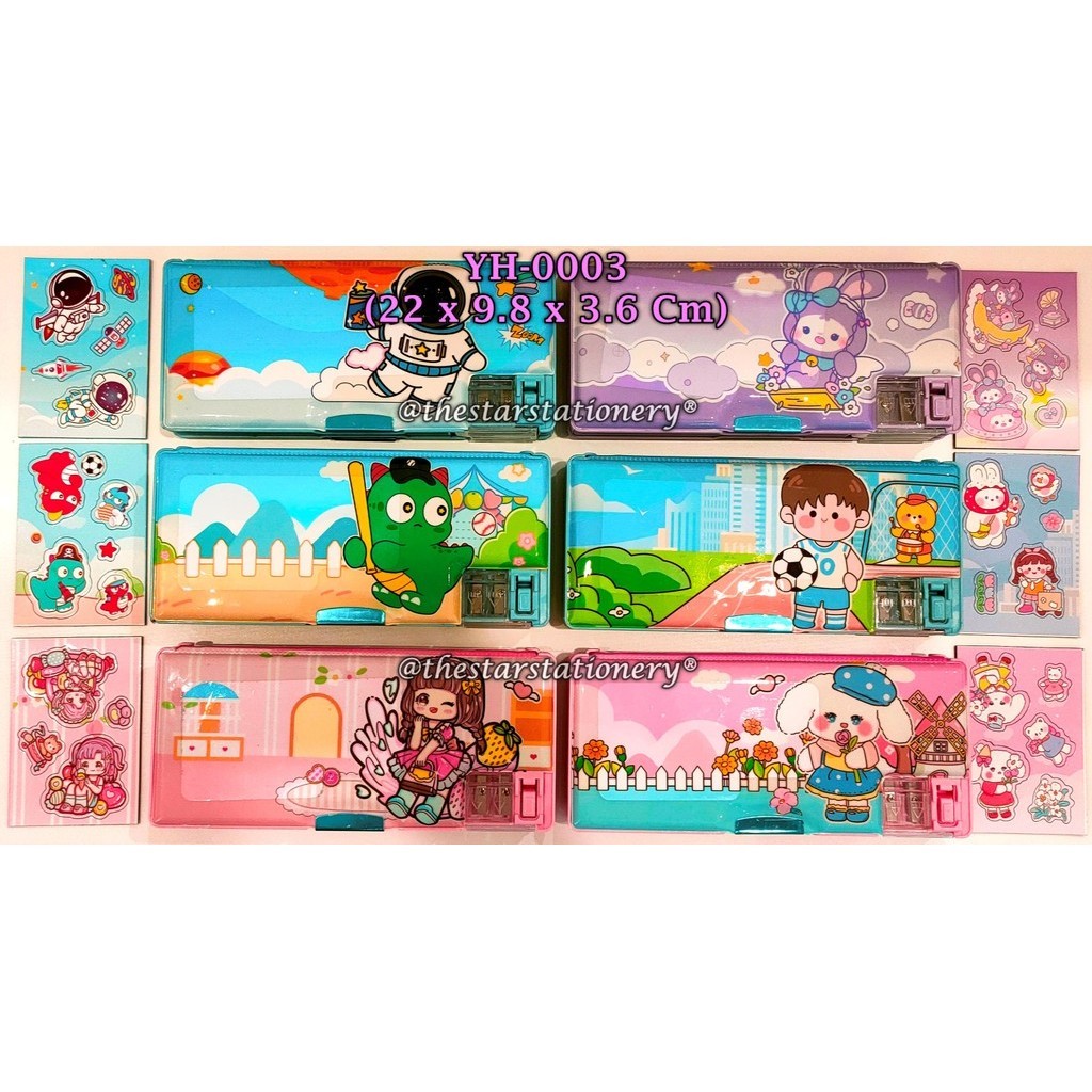 

(1 Biji) Kotak Pensil Magnet YH-0003 2 Susun / Tempat Pensil Magnet 22*9.8*3.6 Cm