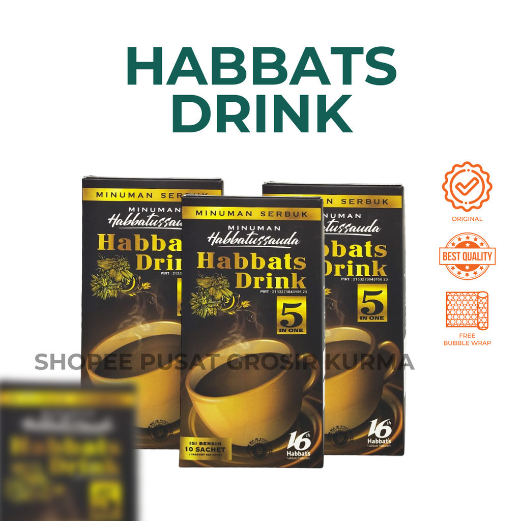 

Habbats Drink Minuman Serbuk Habbatussauda / Minuman Instan Coffee Habbatussauda / Habbat's Kopi Dus / Minuman Instant