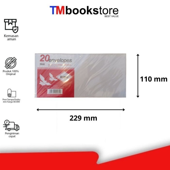 

AMPLOP MERPATI 90-80 SLC @20 AA62475002