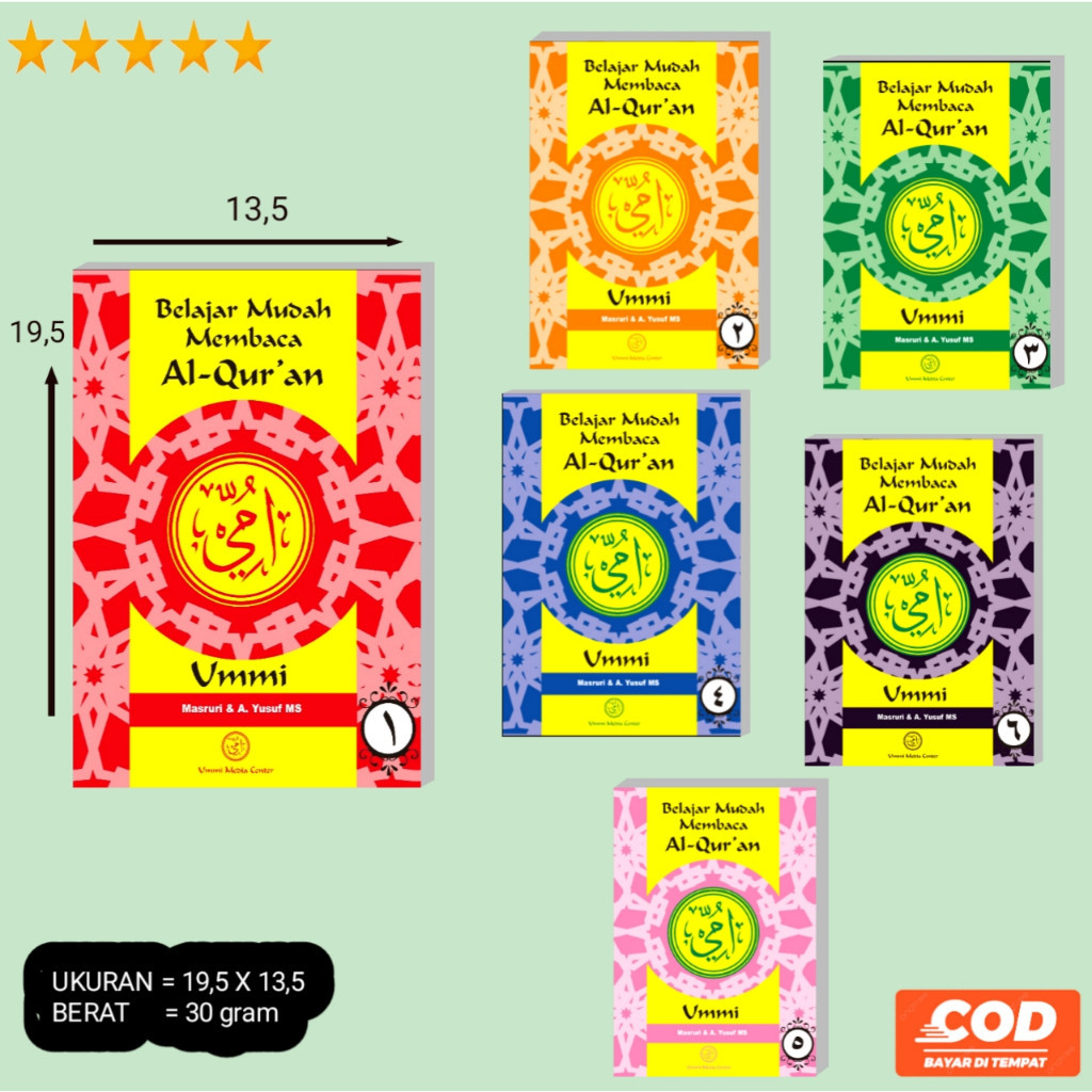 Buku Metode Ummi Lengkap - Belajar Membaca AL QURAN / Buku UMMI / B S