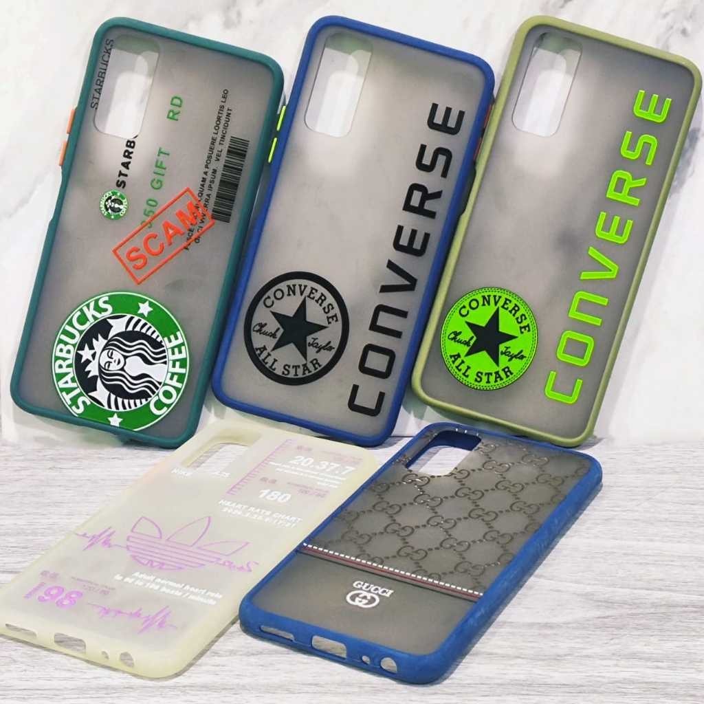 (RM8) Case Matte Motif Starbucks Samsung A01 CORE Casing Lucu Simple Cool mcd Square Softcase