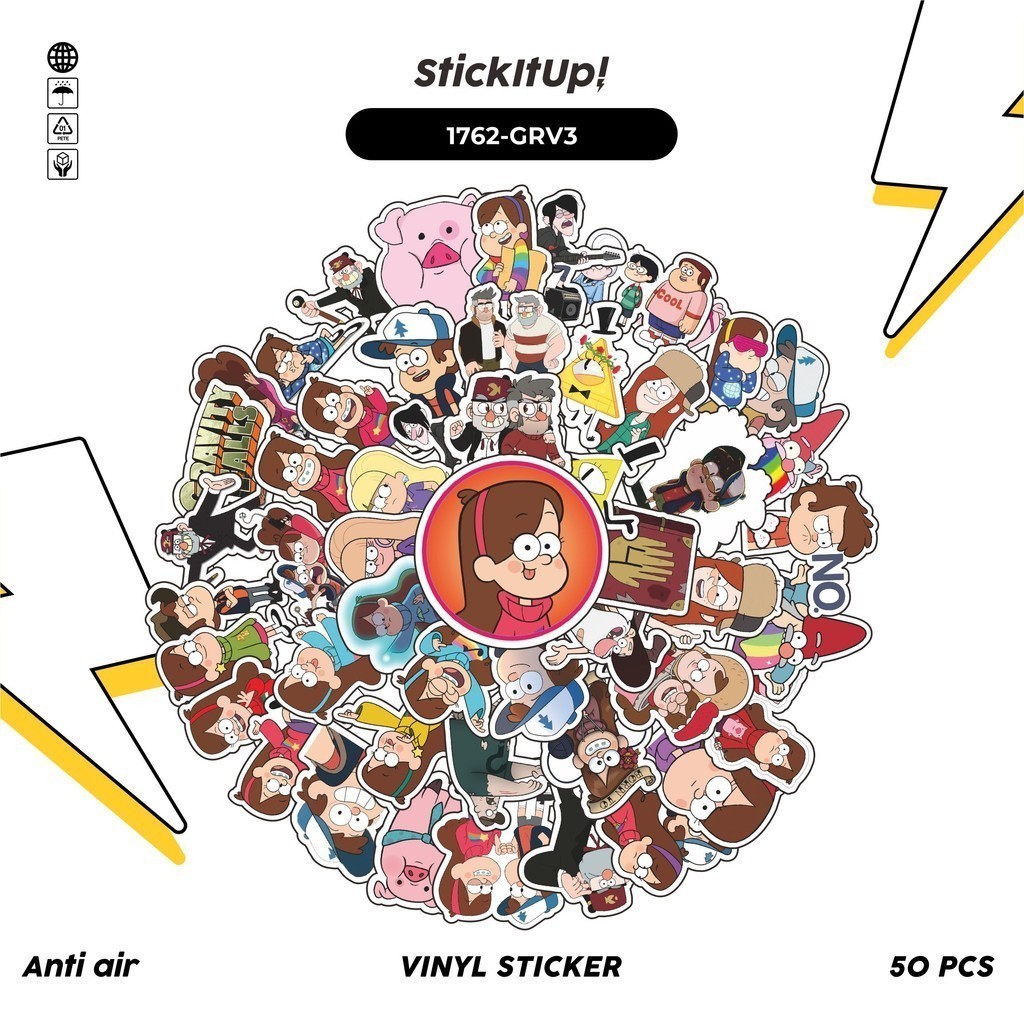 

COD✨ 50 Pcs Stiker GRAVITY FALLS CHARACTER MIX 03 Lucu Anti Air Untuk Dekorasi Notebook Sepeda Skateboard Handphone DIY