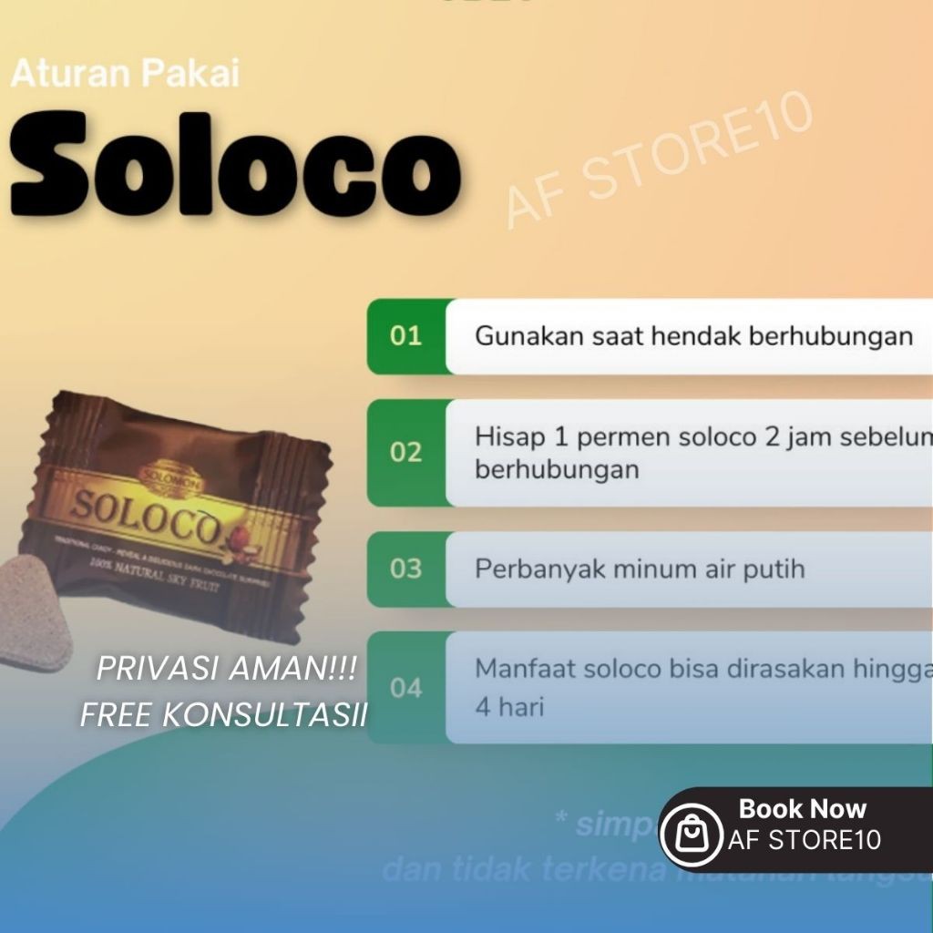 Permen Kuat SOLOCO Stamina Pria Tahan lama Original