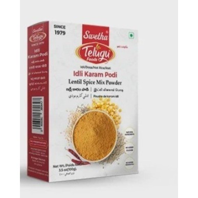 

TELUGU FOODS IDLI KARAM PODI BUBUK REMPAH2 100 GR