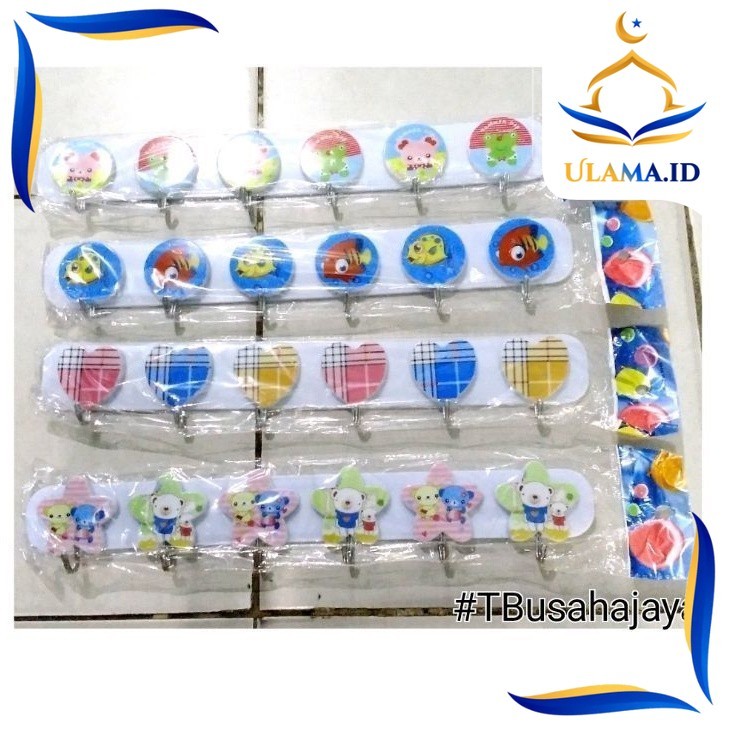 

GANTUNGAN BAJU/CANTOLAN DINDING/ PINTU KAMAR ISI 6 PCS UHJ2