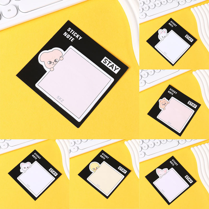 

30 Sheets Sticky Notes Kpop Stray Animal Memo Pad Message Notes Decor Notepad Office School Stationery Supplies Sticky Note