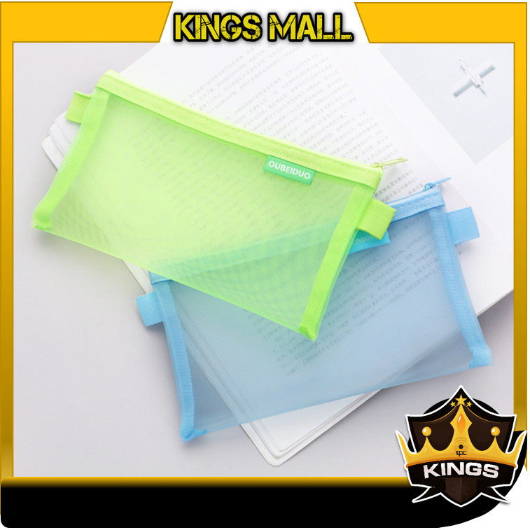 

KINGs - S6227 Kotak Pensil Jaring Transparan / Tempat Pensil Sekolah Anak