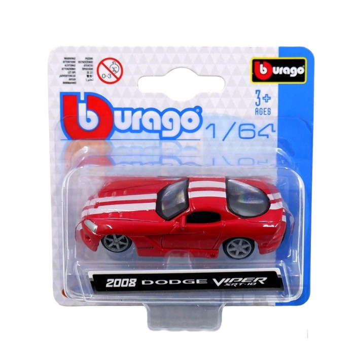 Bburago 1/64 2008 Dodge Viper SRT10 Red