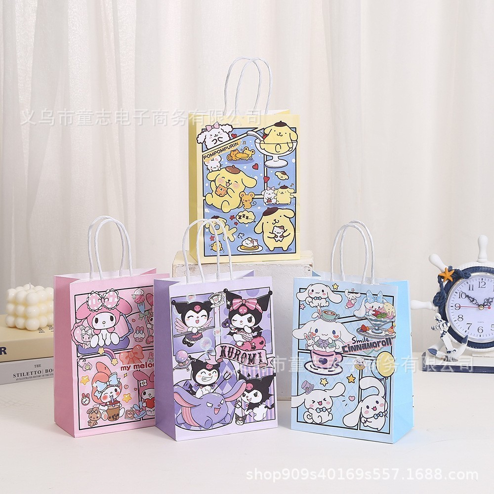 

Tas Kertas Paper Bag Sanrio Goodie Bag Hadiah Motif Sanrio Cinamorol Kuromi Melody Lucu Tas Kado Sanrio