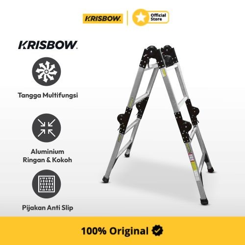 Krisbow Ladder Tangga Lipat Aluminium 6.2 Meter