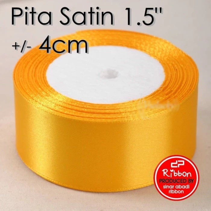 

Pita Satin 1.5" 4cm Saten 1.5 Inch Kain Polos Souvenir Garmen Parcel Hampers per ROLL