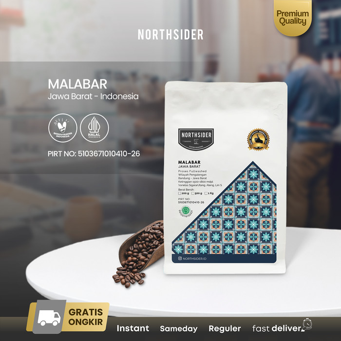 

Roux Northsider Kopi Arabika Java Malabar fully-washed coffee 200g - BIJI KOPI
