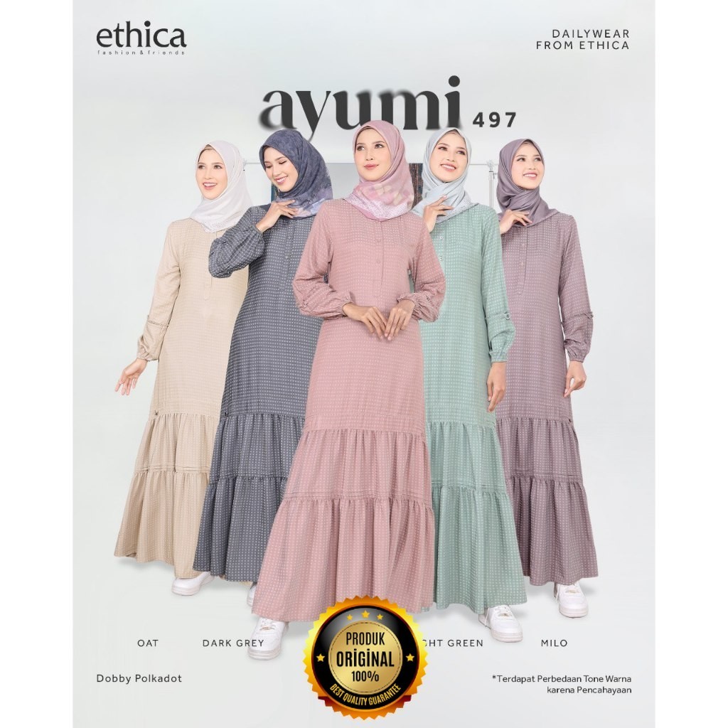 Thanaya Collection - Gamis Wanita Dewasa Premium Terbaru Ayumi 497 by Ethica