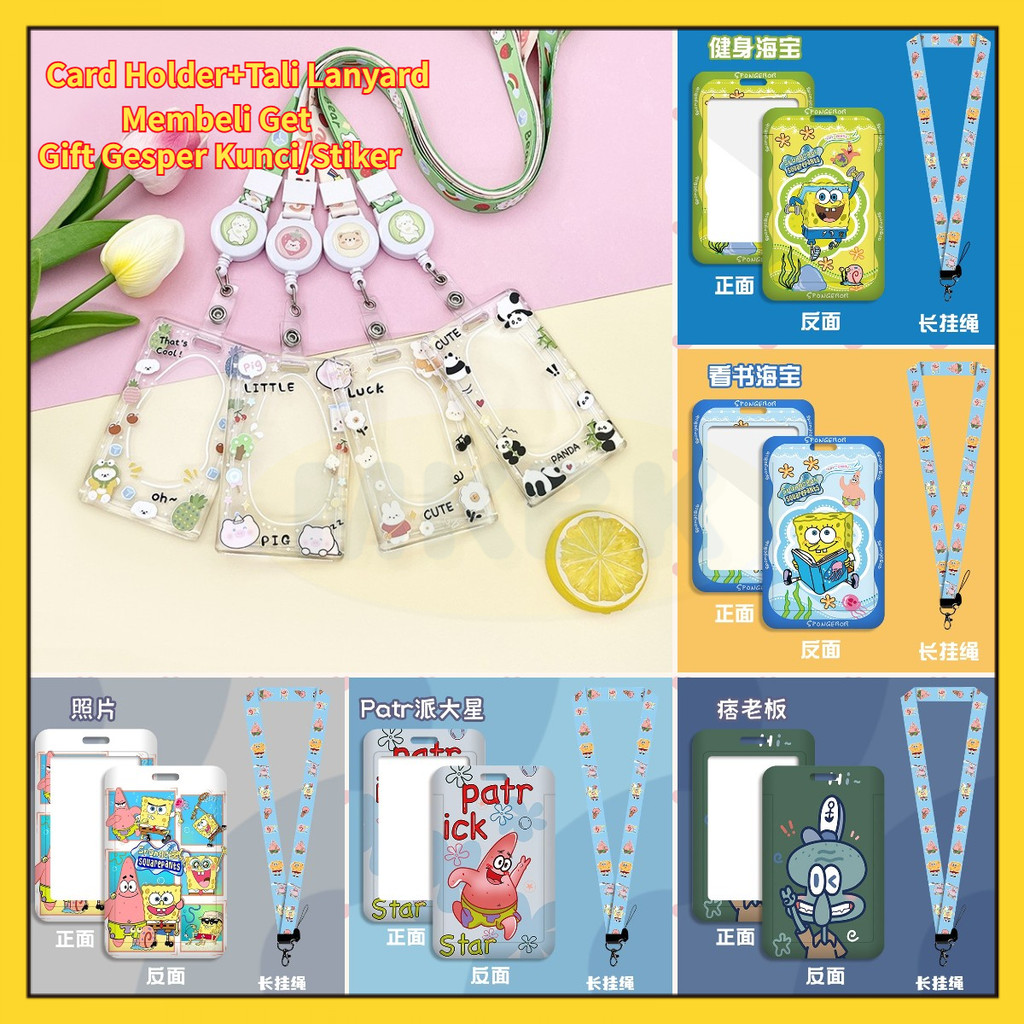 

⭐ MKBK ⭐ Tempat Id Card Bening Kalung Id Card Gantungan Kartu Id Card Gantungan Nametag Wadah Id Card Tempat Kartu Id Card Card Holder Dapatkan Keychain dan Stiker Hadiah Acak