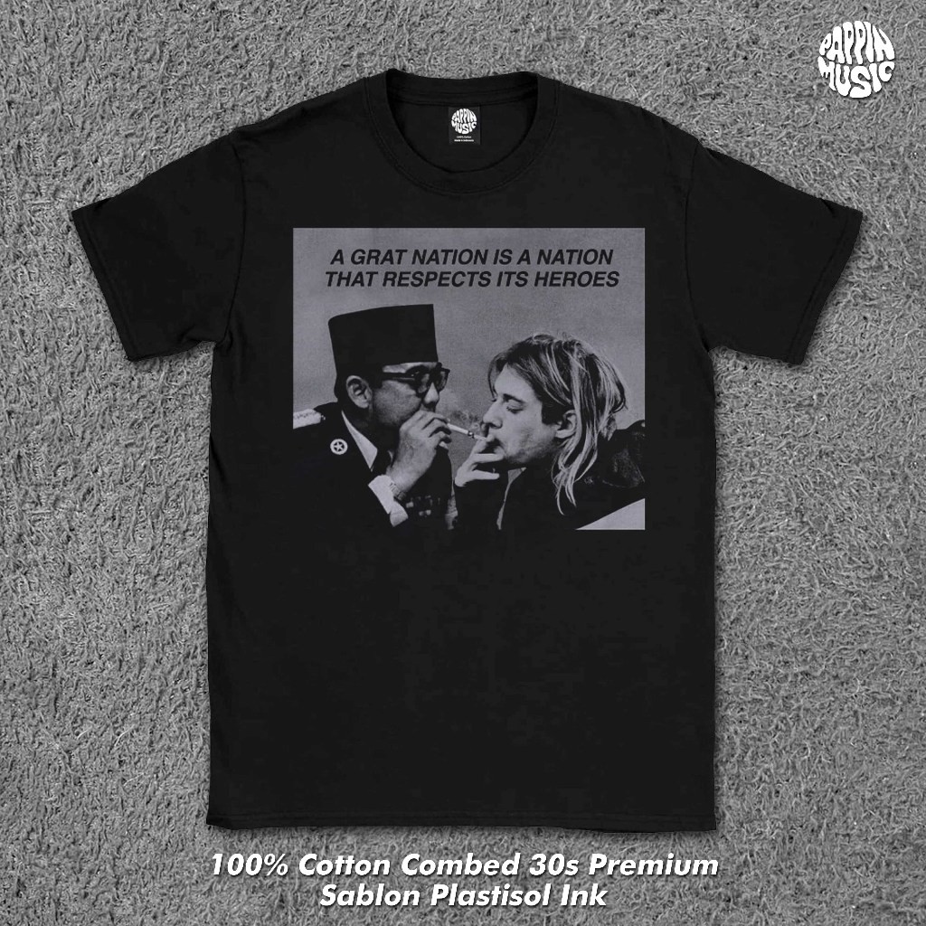 KAOS Soekarno, baju sukarno BEST QUALITY, KAOS MUSIK, KAOS GREAT NATION SOEKARNO --Plastisol-- kaos 