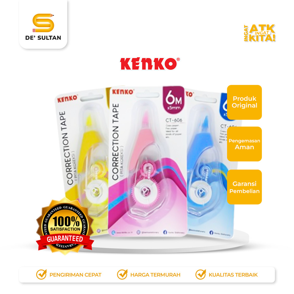 

KENKO PITA KOREKSI/ CORRECTION TAPE CT-606 [6M x 5mm] (1PC)