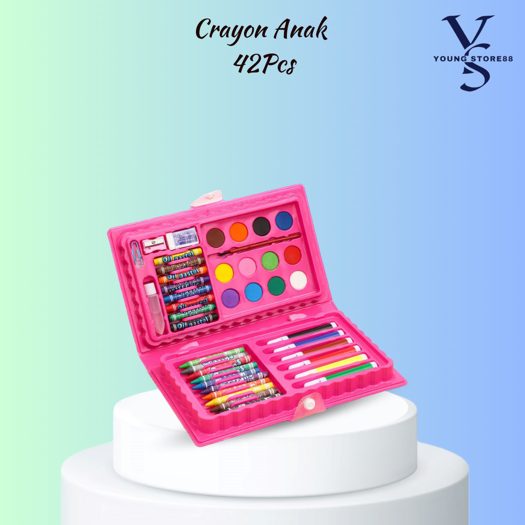 

Crayon Mewarnai 42PCS / Crayon Lukis Anak 42PCS / Pensil Warna Anak