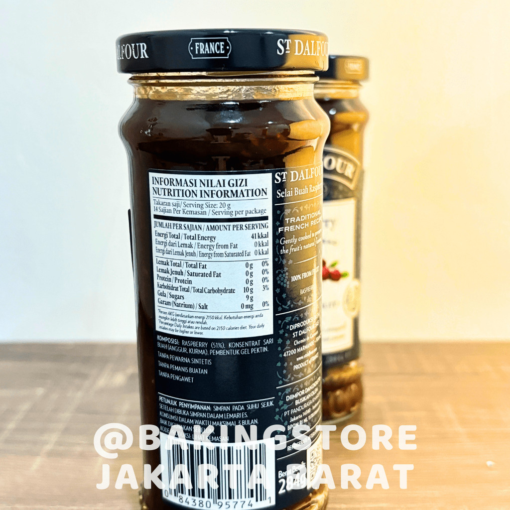 

RB Selai St. Dalfour Raspberry Jam Fruit Spread 10 Oz 284 Gr
