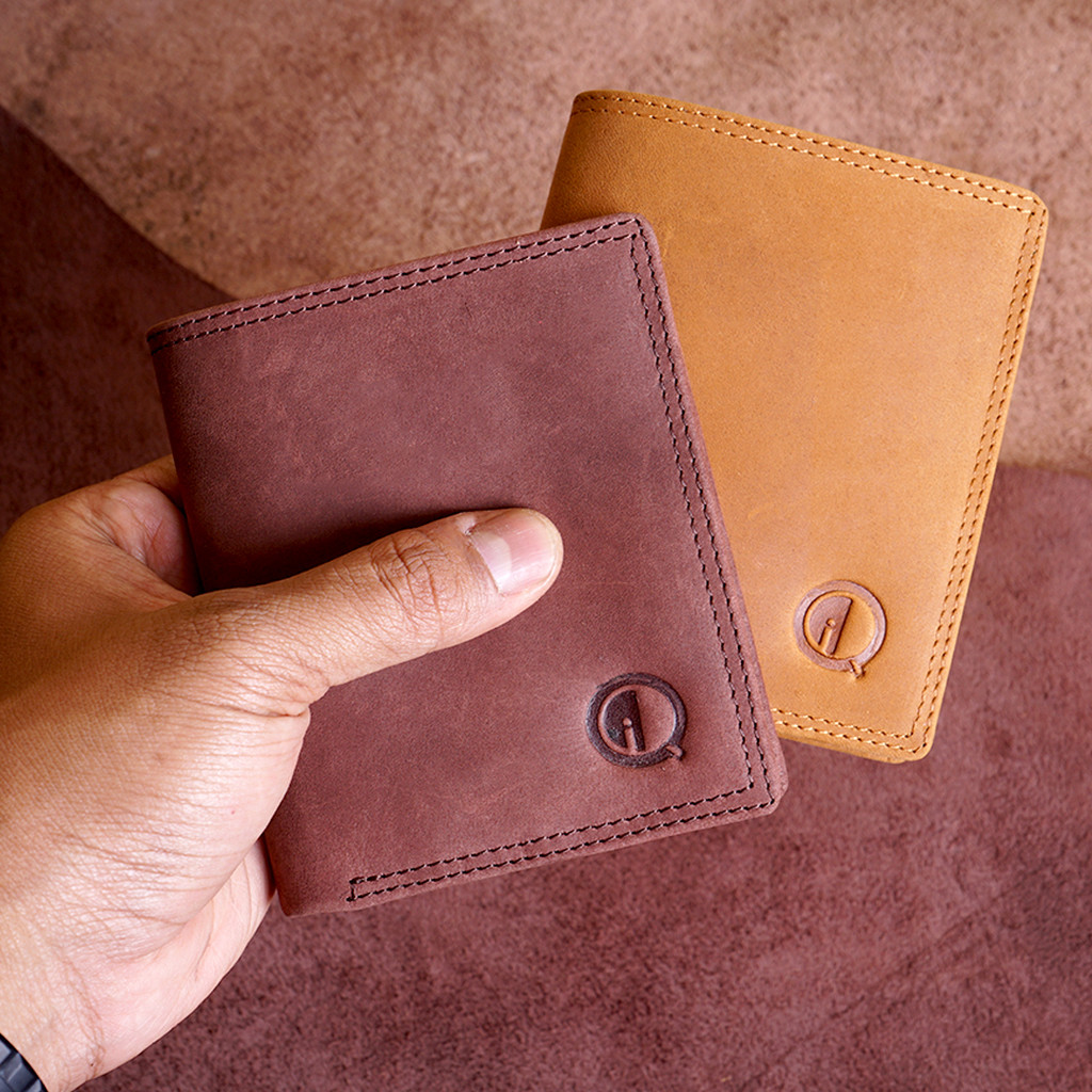Dompet Kulit Sapi Asli Pria DOMPET KOIN Qi Leather DE01 CH = by csuqi02