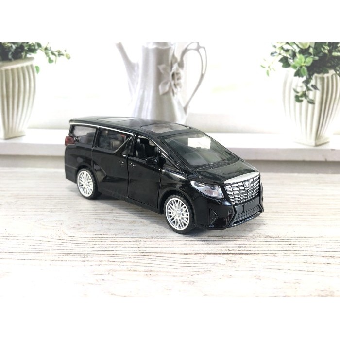 READY  Diecast miniatur toyota alphard hitam apolo not tomica kinsmart