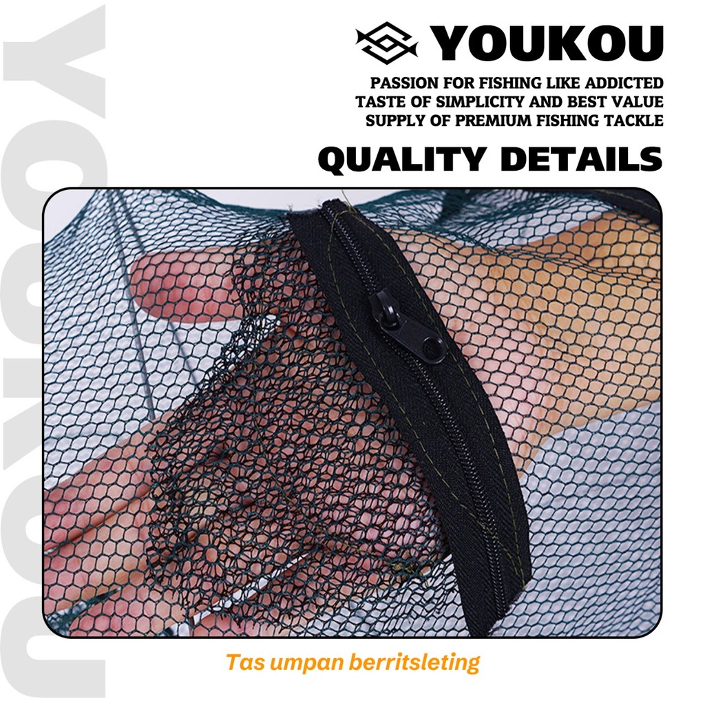 MN YOUKOU Payung Bubu Jaring Jebakan Perangkap Udang ikan Kepiting Model Payung 2 Lubang