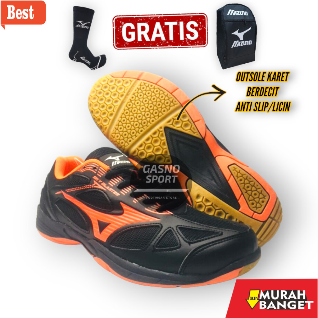 sepatu sneakers lokal terbaik Sepatu Mizuno Bulutangkis Sky Blaster Pria Termurah / Sepatu Badminton