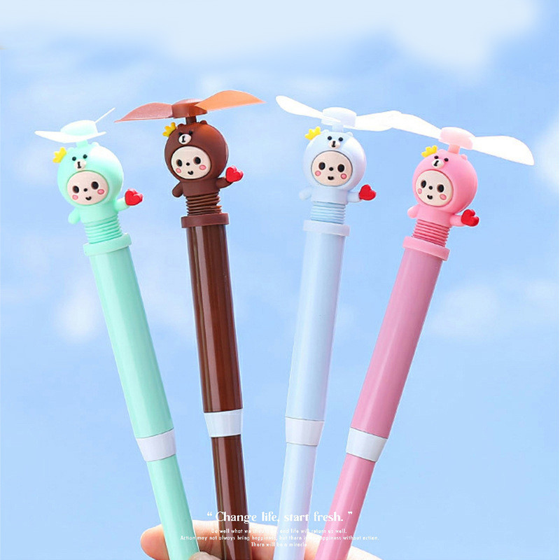 

Fan Pen Creative Cute Pen Cartoon Fan Pen Portable Black Ballpoint Pen Fan As A Gift For Students