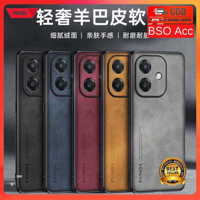 Casing Oppo A3x Softcase Premium Leather Fanoya