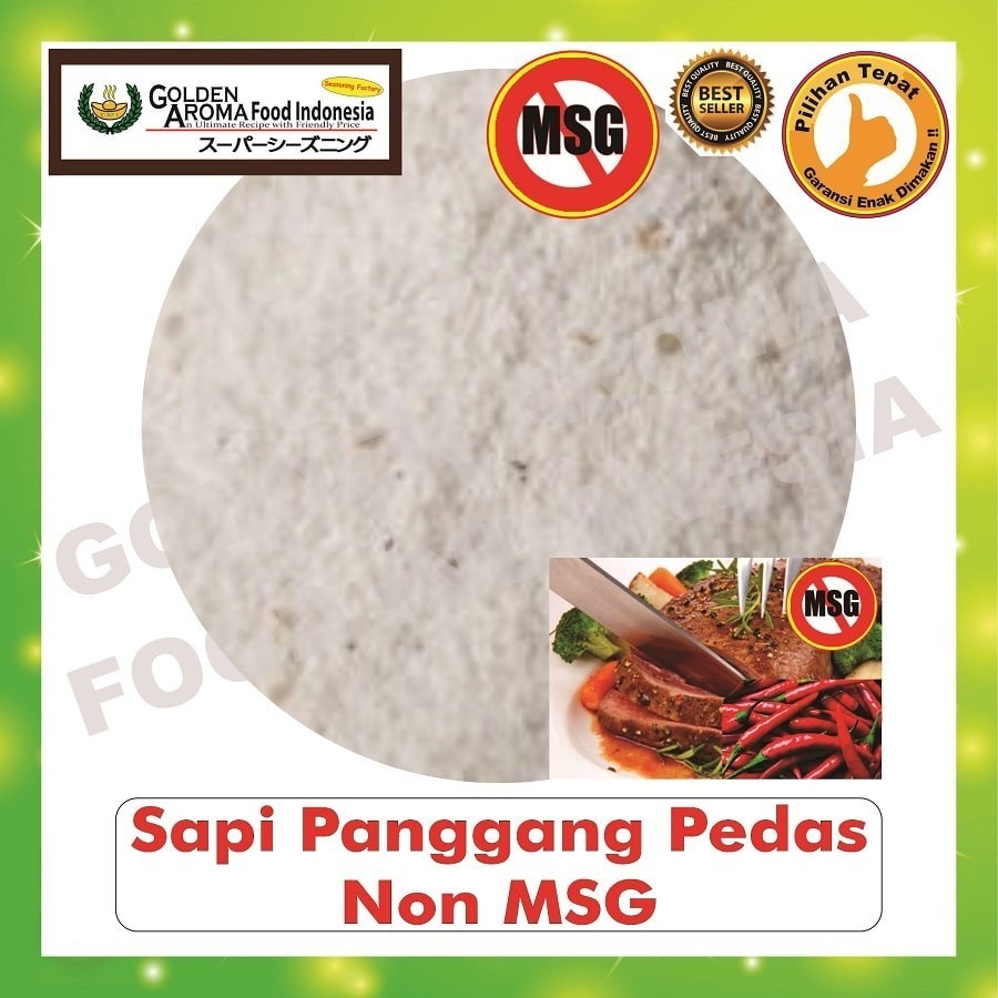 

Bubuk Tabur Rasa Sapi Panggang Pedas Non MSG 250Gr Bumbu Serbaguna 1/4Kg Beef Seasoning Powder halal