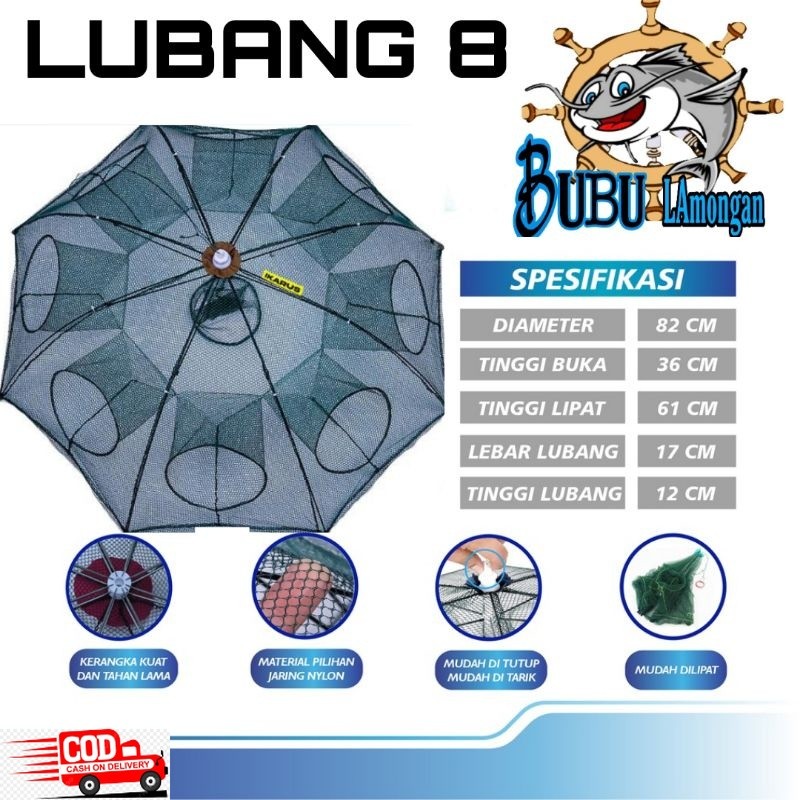 bubu perangkap ikan dan udang lubang 8/bubu payung/bubu perangkap ikan/bubu perangkap udang