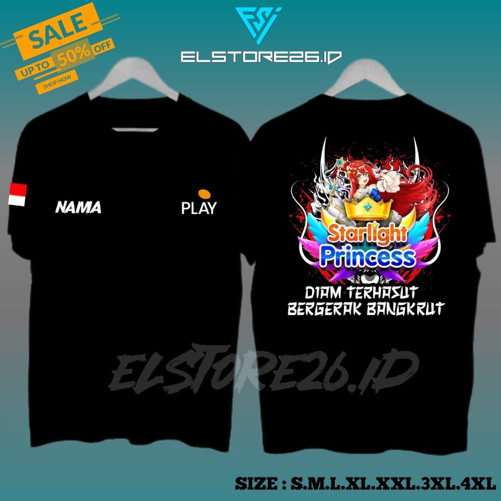 ELSTORE26 Kaos Distro VOL 2 Motif keren STARLIGHT PRINCES | Bisa Tambah Nama,Logo,Dsign Sendiri | Ba
