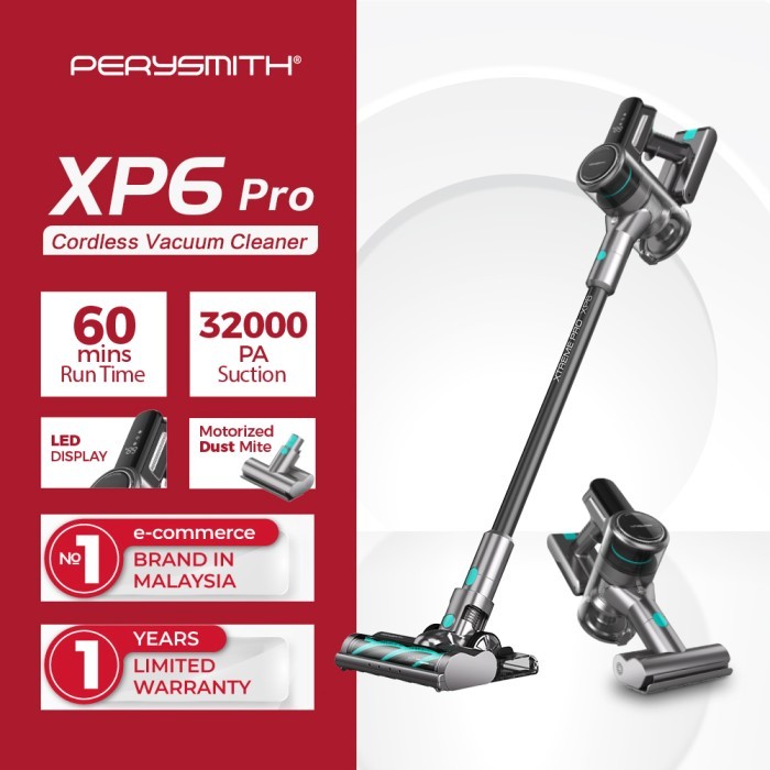 PerySmith XP6 Pro Cordless Vacuum Cleaner Portable Penyedot Debu Vacum - XP6 PRO