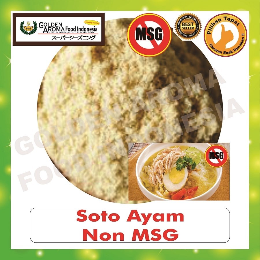 

Bubuk Tabur Rasa Soto Ayam Non MSG 500gr Bumbu Masak Serbaguna Murah Halal 1/2Kg Seasoning Powder