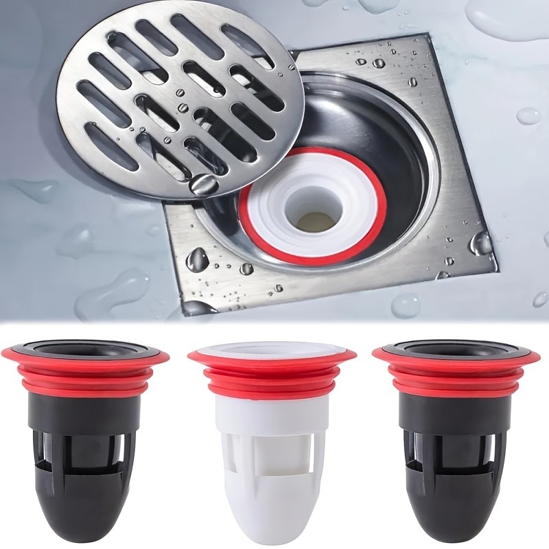 1pc Plastic Shower Floor Drain, Backflow Preventer, One Way Drain Valve Sewer Core, Drainage Insert 