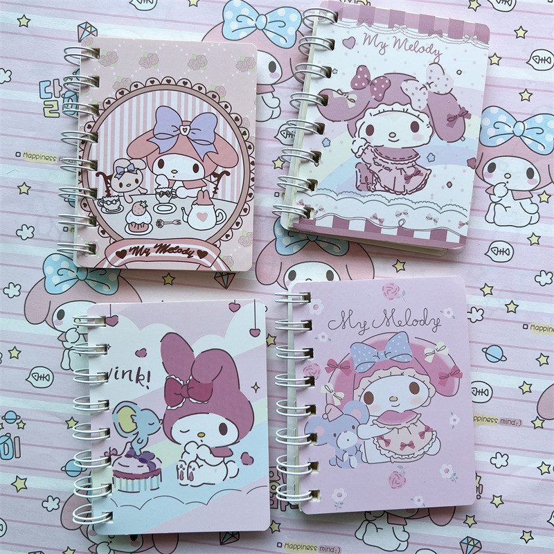 

Sanrio My Melody Notebook Kuromi Hello Kitty A7 Coil Book Daily Weekly Planner Agenda Weekly Stationery Office School Supplies