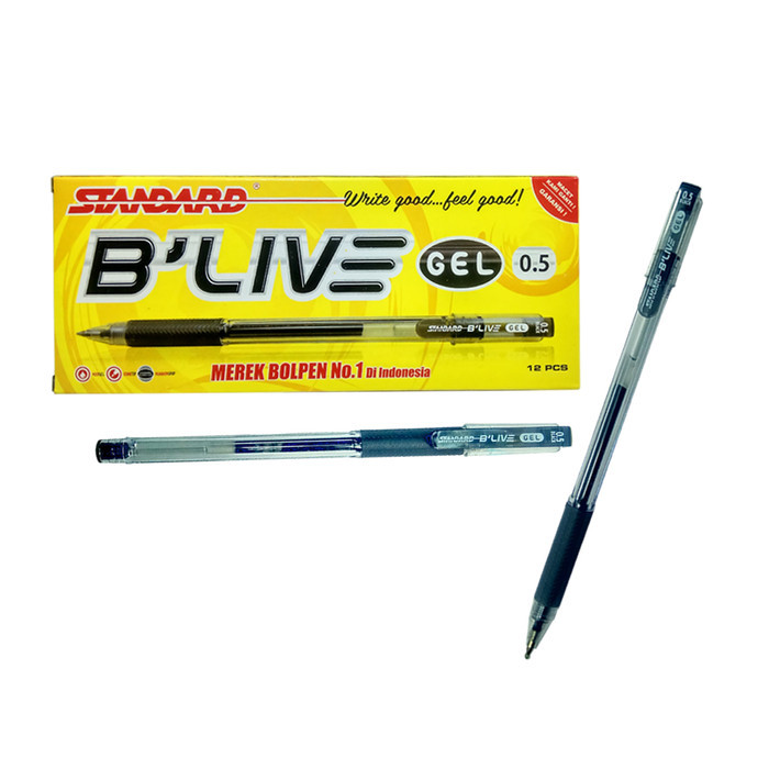 

[New] STANDARD PEN BLIVE 0.5 GEL ISI 12 PCS - Hitam