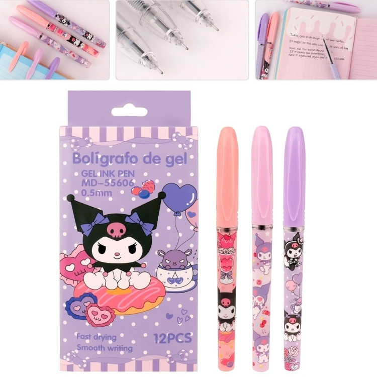 

(1Pcs) Pulpen Pena Gel Motif Sanrio Kuromi Melody Unicorn - GG0396